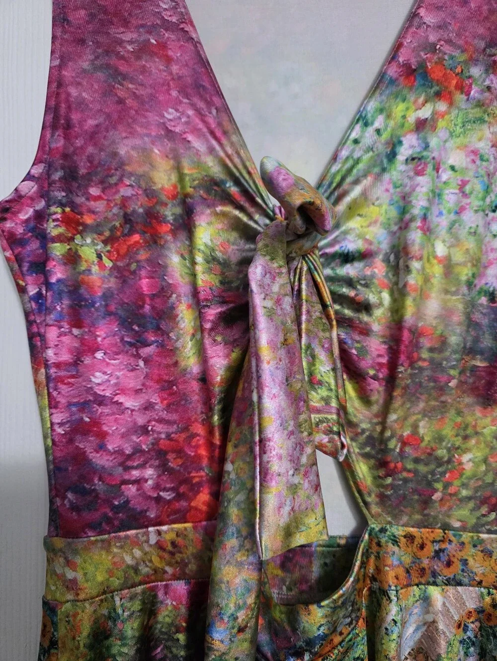 BlackMilk Montage Monet Rio Midi Dress Altered Artsy Cottagecore Y2k - Picture 4 of 11
